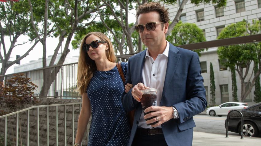 LOS ANGELES, CA - MAY 31: Actor Danny Masterson arrives at Clara Shortridge Foltz Criminal Justice Center in Los Angeles, CA on Wednesday, May 31, 2023 with wife Bijou Phillips for his retrial for allegedly raping three women between 2001 and 2003. (Myung J. Chun / Los Angeles Times via Getty Images)