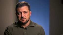 Ukrainian President Volodymyr Zelensky speaks with CNN's Wolf Blitzer during an interview on September 19, 2023, in New York. 