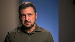 Ukrainian President Volodymyr Zelensky speaks to CNN's Wolf Blitzer during an interview on September 19, 2023, in New York.