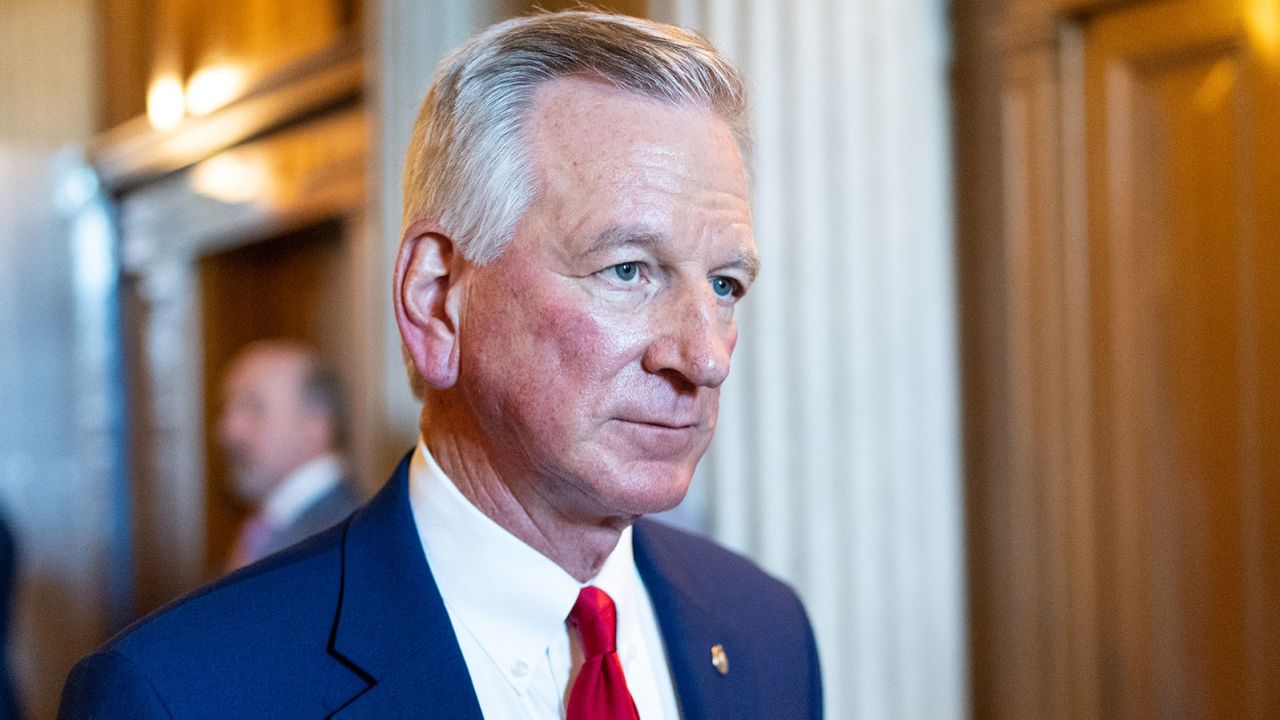 WASHINGTON - SEPTEMBER 19: Sen. Tommy Tuberville, R-Ala., leaves the Senate floor after a vote in the Capitol on Tuesday, September 19, 2023. (Bill Clark/CQ Roll Call/Sipa USA)