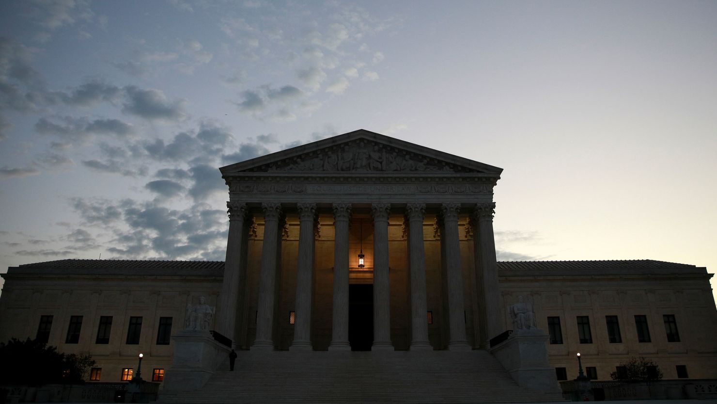 The exterior of the Supreme Court building in Washington, DC, November 30, 2018.