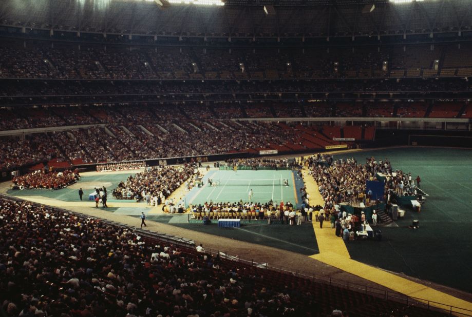 More than 30,000 people were in attendance for the match in Houston. It was actually the second "Battle of the Sexes," as Riggs defeated Margaret Court in May of that year.