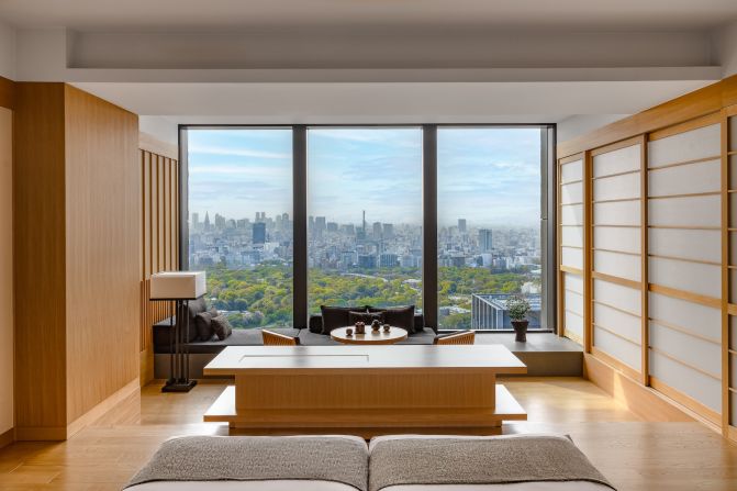 <strong>5. Aman Tokyo: </strong>Aman's first urban outpost, this stunning Tokyo luxury hotel opened its doors in 2014. It sits in the top six floors of a 38-storey skyscraper in Tokyo's Otemachi district. 