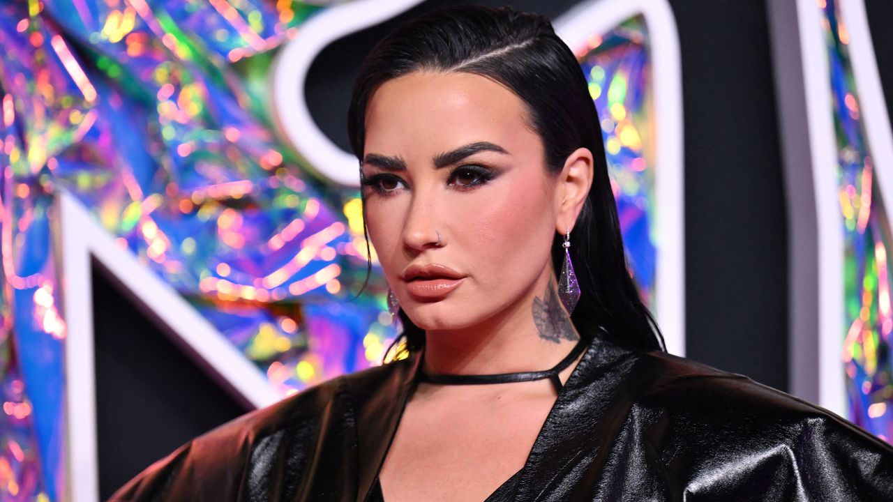 US singer-songwriter Demi Lovato arrives for the MTV Video Music Awards at the Prudential Center in Newark, New Jersey, on September 12, 2023. 