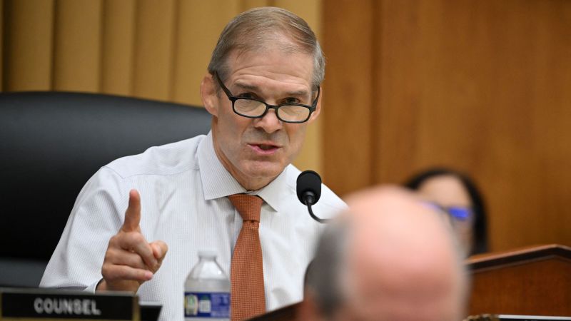 NextImg:Fact check: Jim Jordan makes false claims about Trump, Hunter Biden to begin hearing on handling of the federal cases against them | CNN Politics