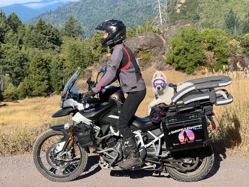 <strong>Starting over: </strong>Content creator Jess Stone has just resumed an epic motorcycle journey around the world after suffering some major setbacks and a sad loss.