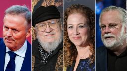 From left to right: writers John Grisham, George R.R. Martin, Jodi Picoult, Michael Connelly.