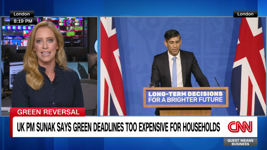 exp Rishi Sunak Climate initiative rollback Anna Stewart live 092003PSEG1 business cnni  _00004601.png