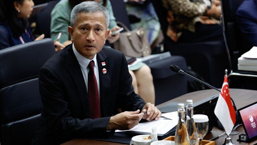 Singapore's Foreign Minister Vivian Balakrishnan attends the 34th ASEAN Coordinating Council meeting in Jakarta on September 4, 2023. (Photo by WILLY KURNIAWAN / POOL / AFP) (Photo by WILLY KURNIAWAN/POOL/AFP via Getty Images)