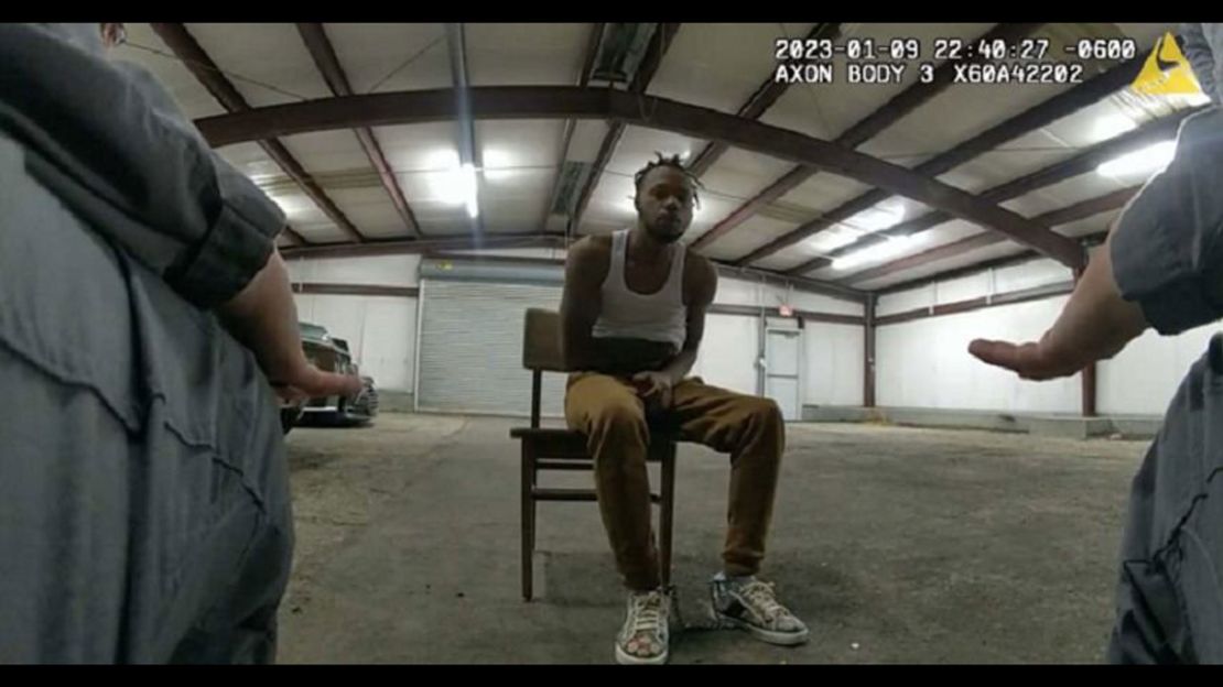 Jeremy Lee is seen in police body camera footage at the warehouse, which has since closed.