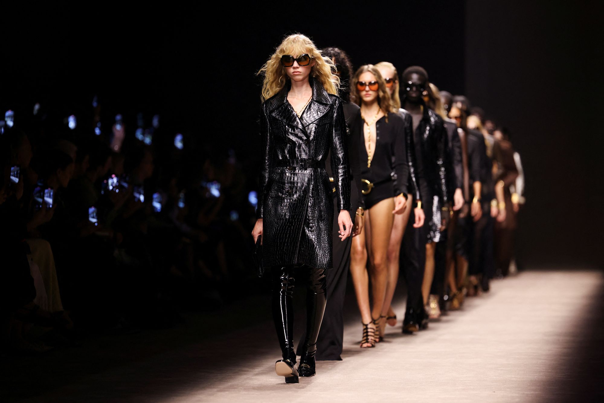 Slinky and sleek: Tom Ford’s much-hyped return to the Milan catwalk ...