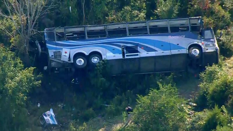 NextImg:Officials begin probe into what caused a bus carrying 40 students to crash down a ravine, killing 2 adults | CNN