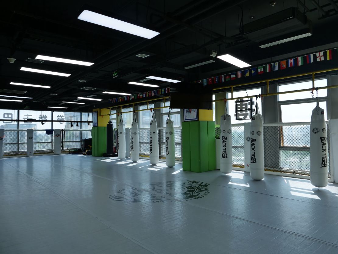 The Black Tiger Fight Club training area in Beijing, China.