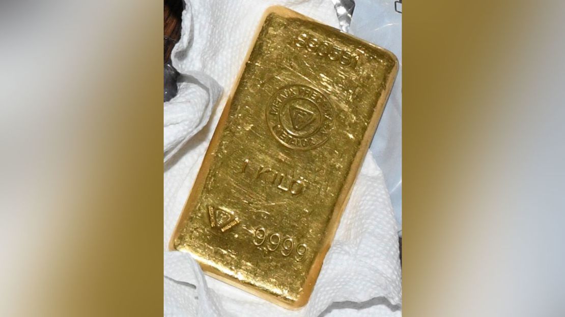 Gold bar seized from the Menendez home, according to the indictment