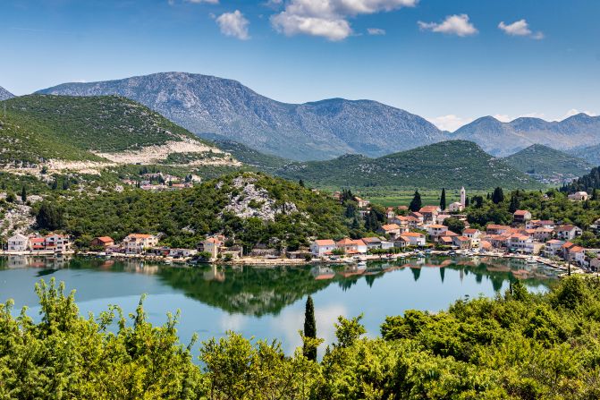 <strong>Neretva delta: </strong>The same Neretva river that flows under Mostar's celebrated stone bridge in Bosnia empties into the Adriatic between the villages of Rogotin (pictured) and Blace. 