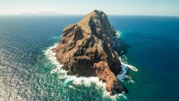 Aerial, Redonda. - Note - FFI has a non-exclusive and non-transferable license over this photo. It may be used by FFI for our own communications indefinitely and credited as © Ed Marshall / Fauna & Flora International however for outreach to the media we must request permission from the photographer directly on a case by case basis. Not to be shared with any third party.