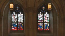 Washington National Cathedral on Saturday dedicated new racial justice themed stained glass windows to replace those that honored Confederate generals.