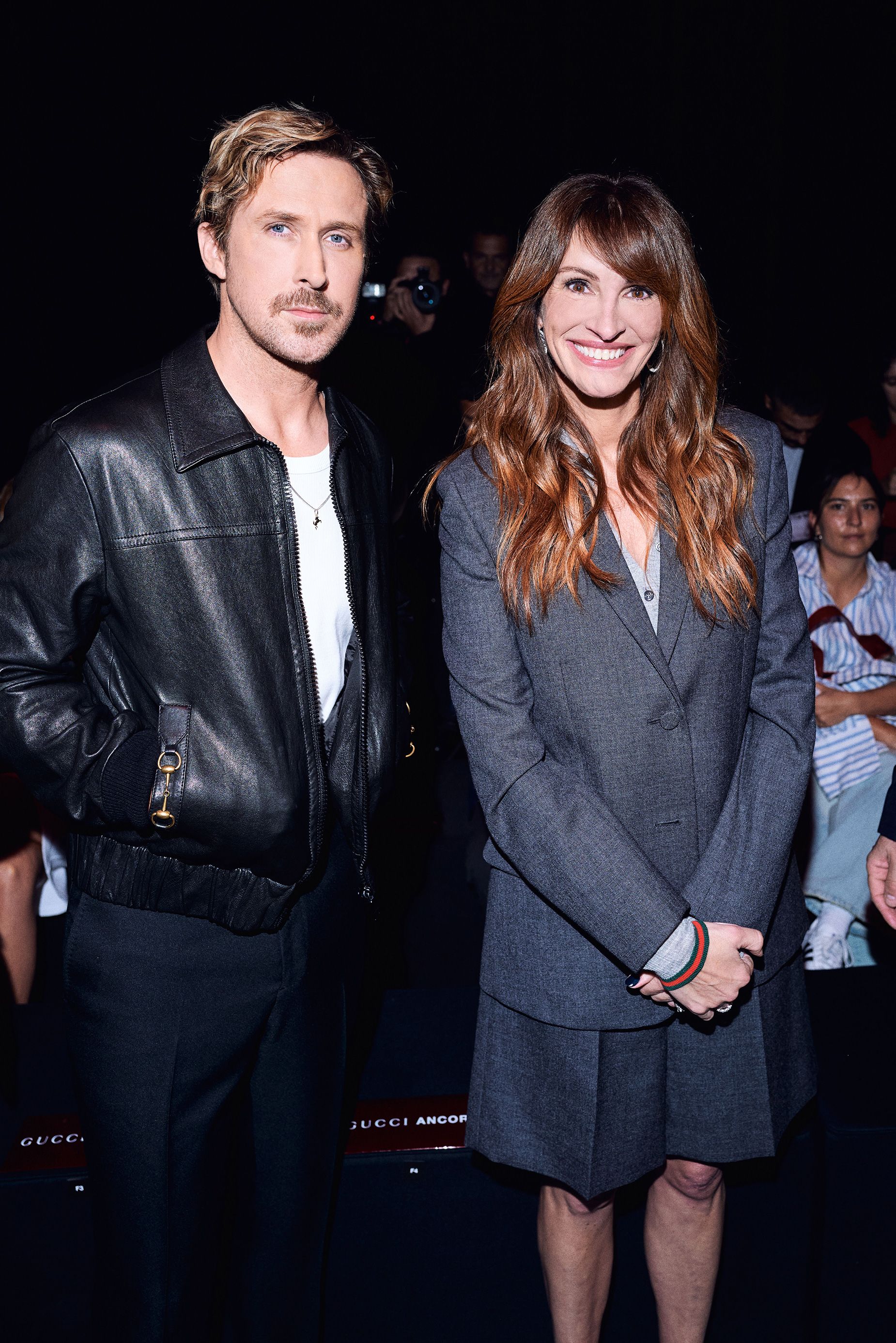 Ryan Gosling and Juila Roberts were among the star-studded crowd to pile into the Gucci show.