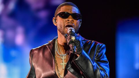 LAS VEGAS, NEVADA - MAY 06: Usher performs onstage during the Lovers & Friends music festival at the Las Vegas Festival Grounds on May 06, 2023 in Las Vegas, Nevada. (Photo by Aaron J. Thornton/WireImage)