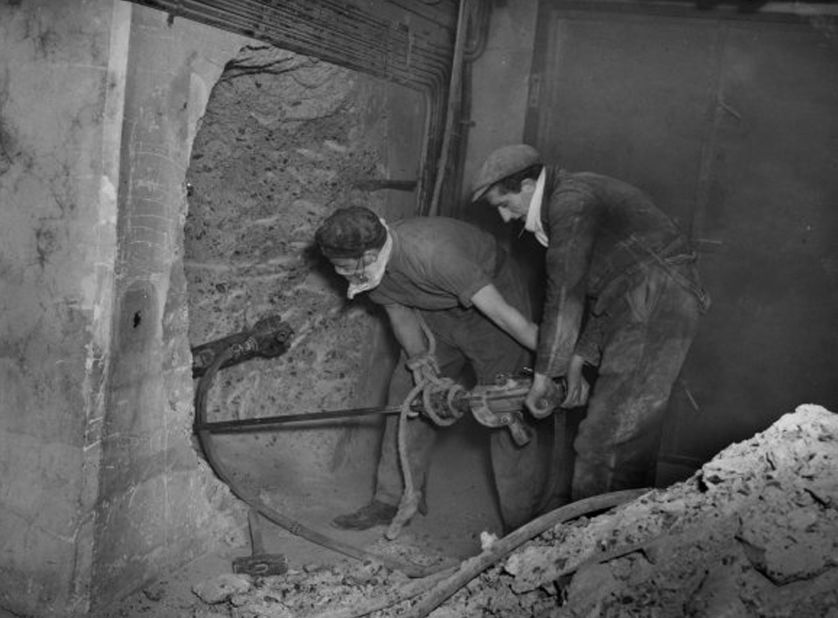 <strong>World War II shelter: </strong>This photo shows the tunnels under construction in the early 1940s as a shelter for Londoners during the height of Germany's aerial bombing campaign against Britain. 