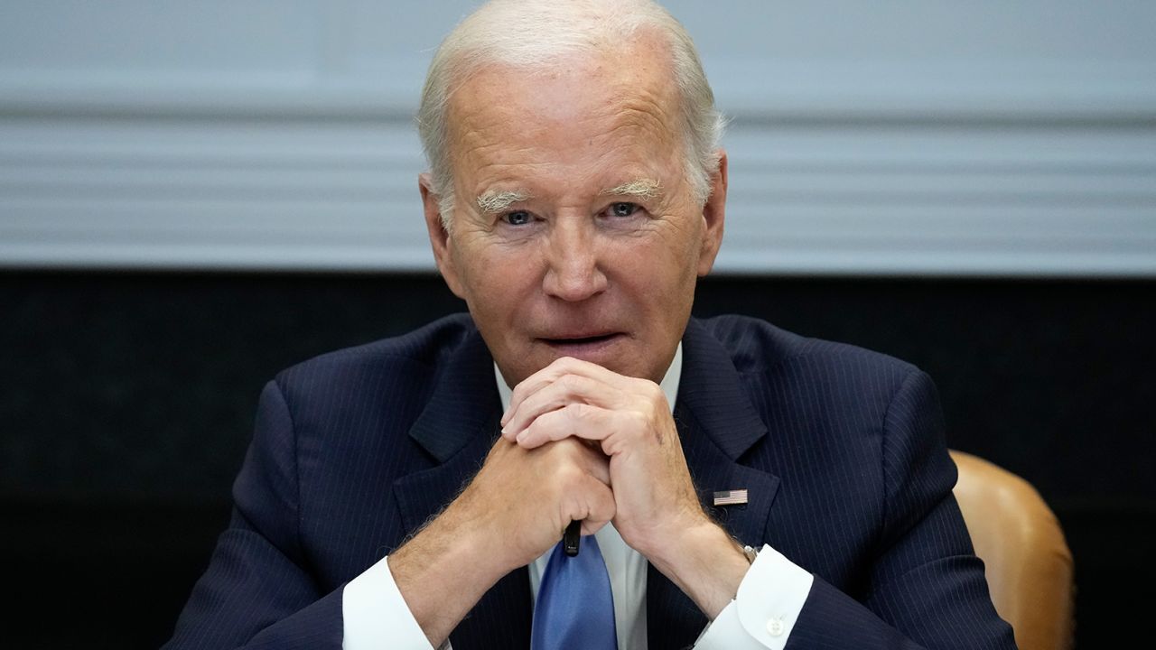 President Joe Biden listens during a meeting with the presidential advisory board on historically Black colleges and universities in the Roosevelt Room of the White House in Washington, Monday, September 25, 2023.