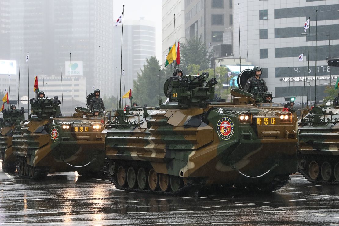South Korea holds a military parade on September 26, 2023 in Seoul.