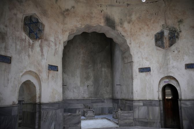 <strong>Lost tiles: </strong>When the hamam was first built, the walls were covered in around 10,000 tiles, but only a few remain. Some were misplaced, others stolen, and some were damaged by fires and earthquakes.