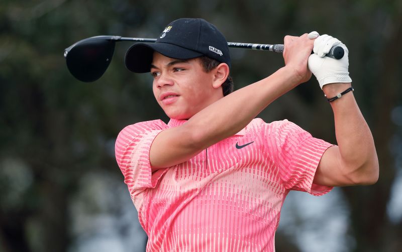 Charlie Woods shoots career-best round to win junior golf tournament