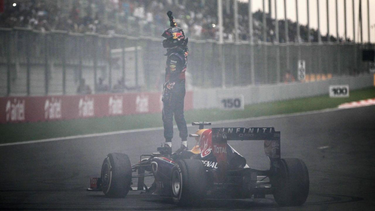 Sebastian Vettel won his fourth F1 world title after winning the Indian Grand Prix at the Buddh International Circuit in October 2013.