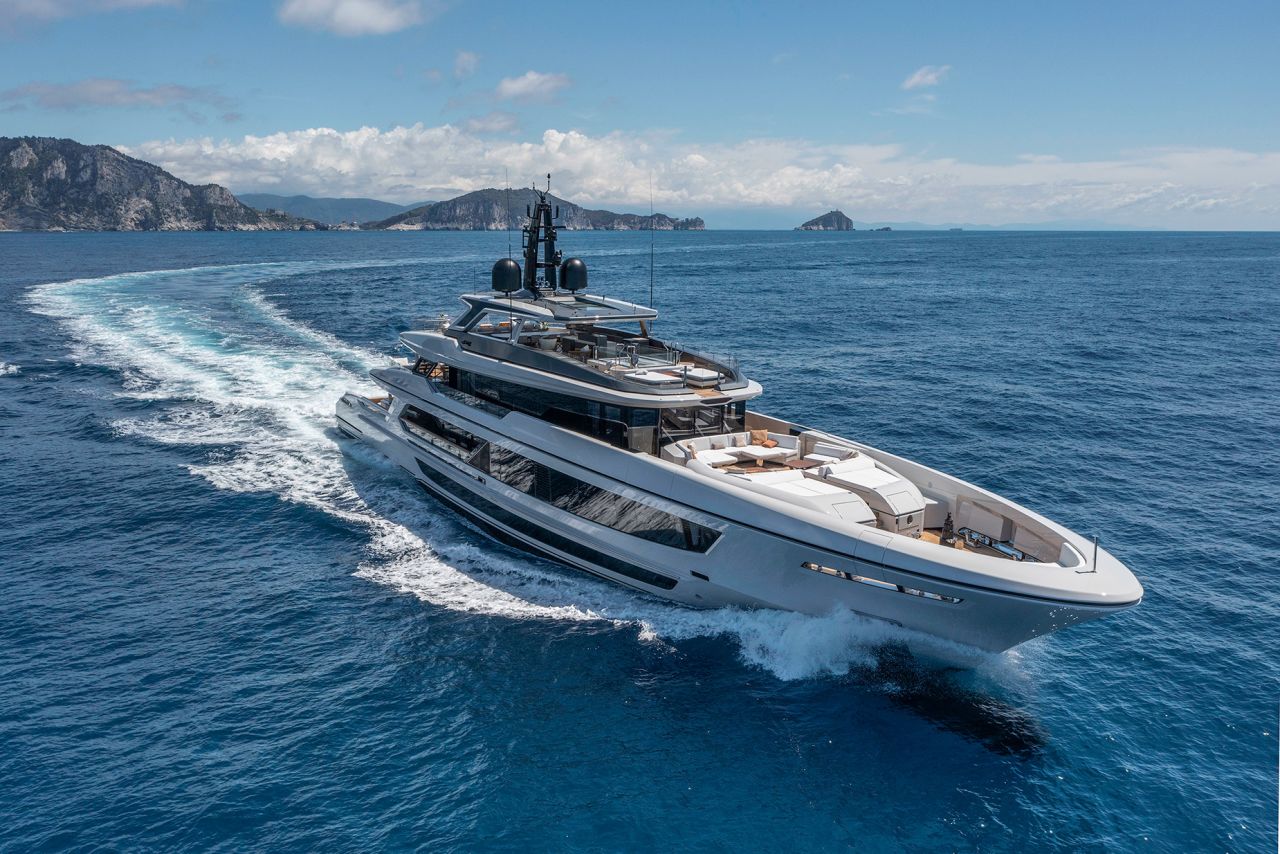 The 52-meter Baglietto T52, designed by Francesco Paszkowski Design, will also be on display.