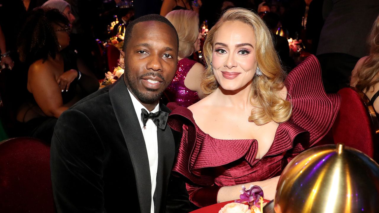 Rich Paul and Adele at the 65th Grammy Awards in February.