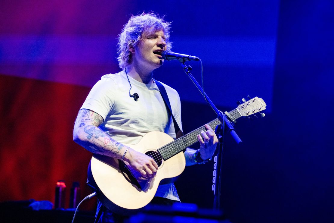 Ed Sheeran performing on Sept. 19.