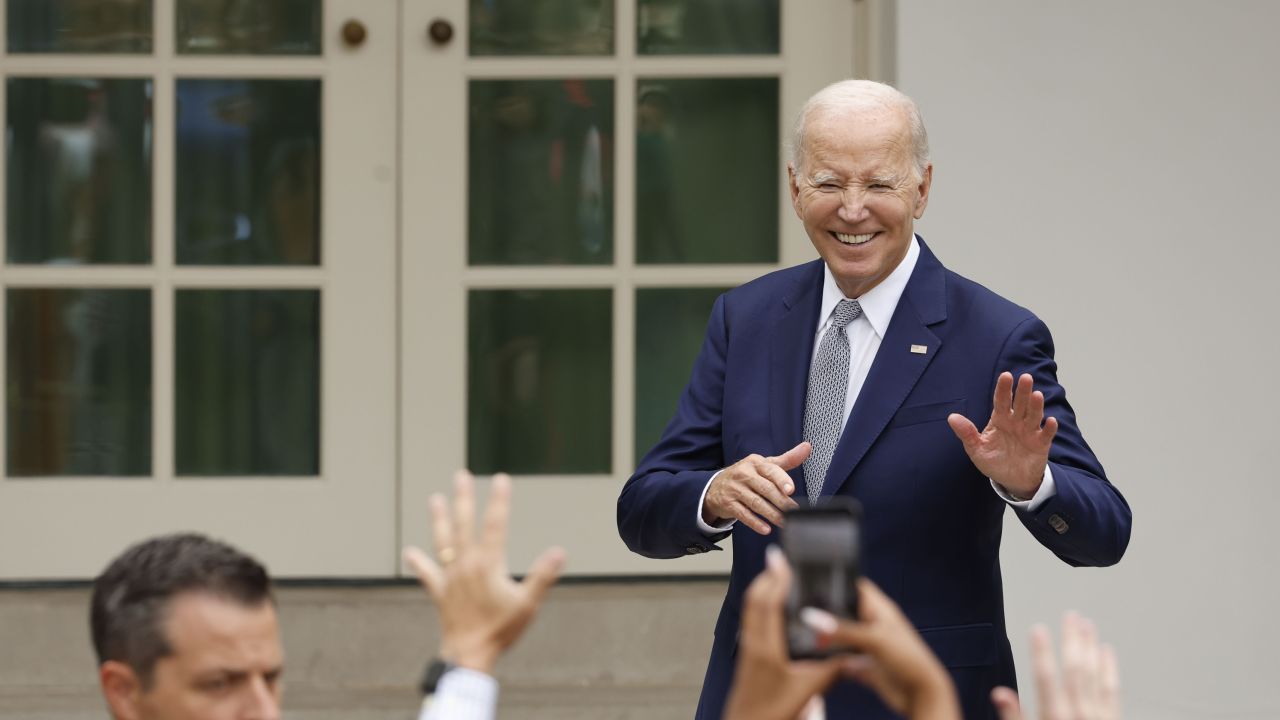 President Joe Biden speaks during an event on gun safety in the Rose Garden of the White House in Washington, DC, on September 22, 2023. 