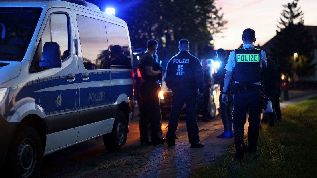 Police detained suspects along the German-Polish border near the German town of Forst, September 20, 2023.