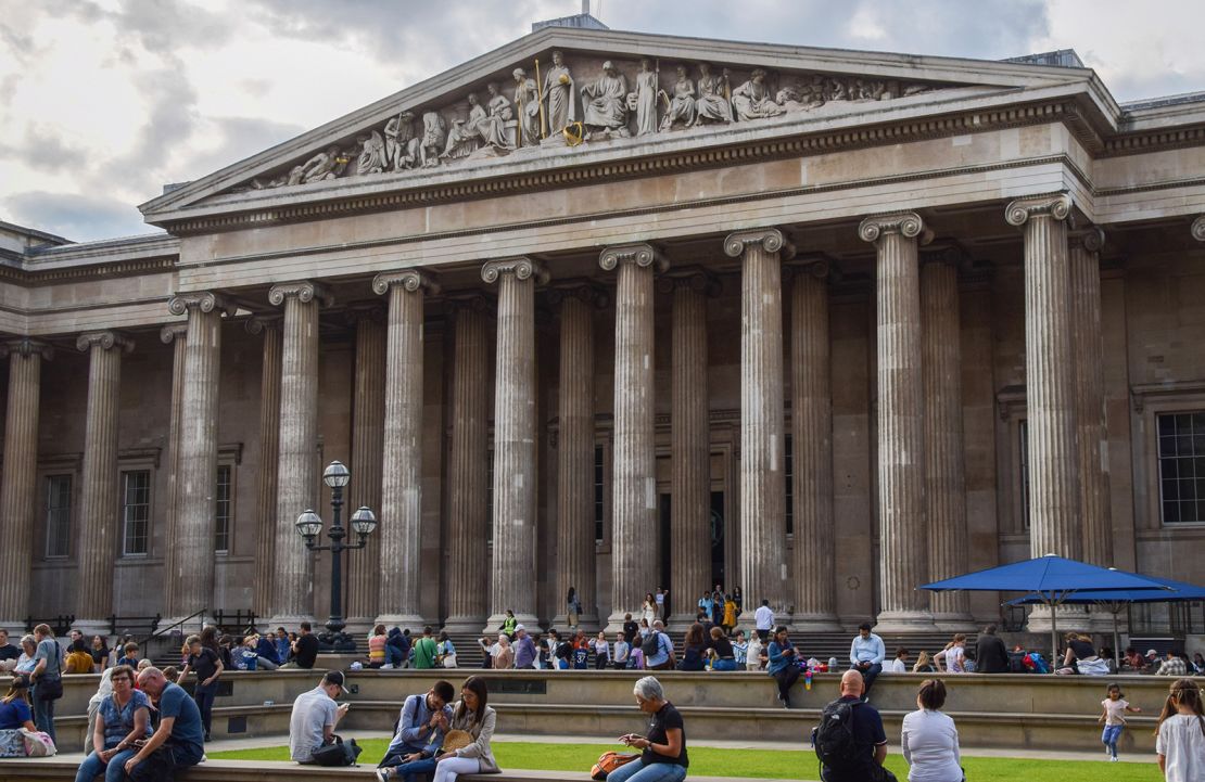 View of the British Museum in London.