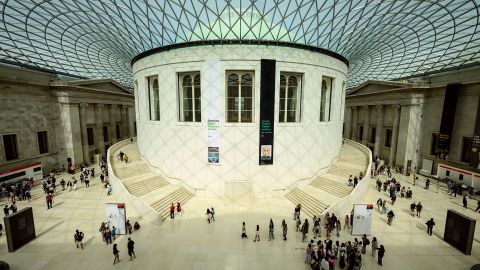 A general view of the interior of the British Museum on August 23, 2023 in London, England.