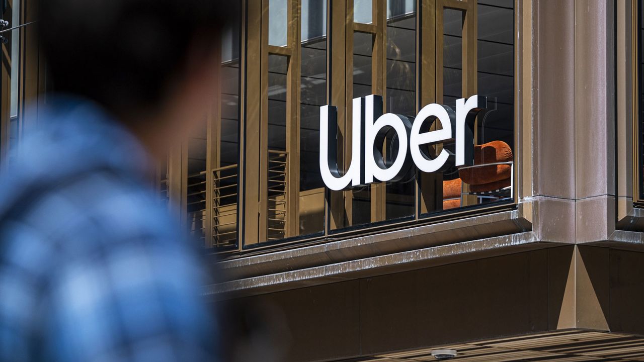 Uber headquarters in San Francisco, California, US, on Thursday, April 27, 2023. Uber Technologies Inc. is expected to release earnings figures on May 2. Photographer: David Paul Morris/Bloomberg via Getty Images