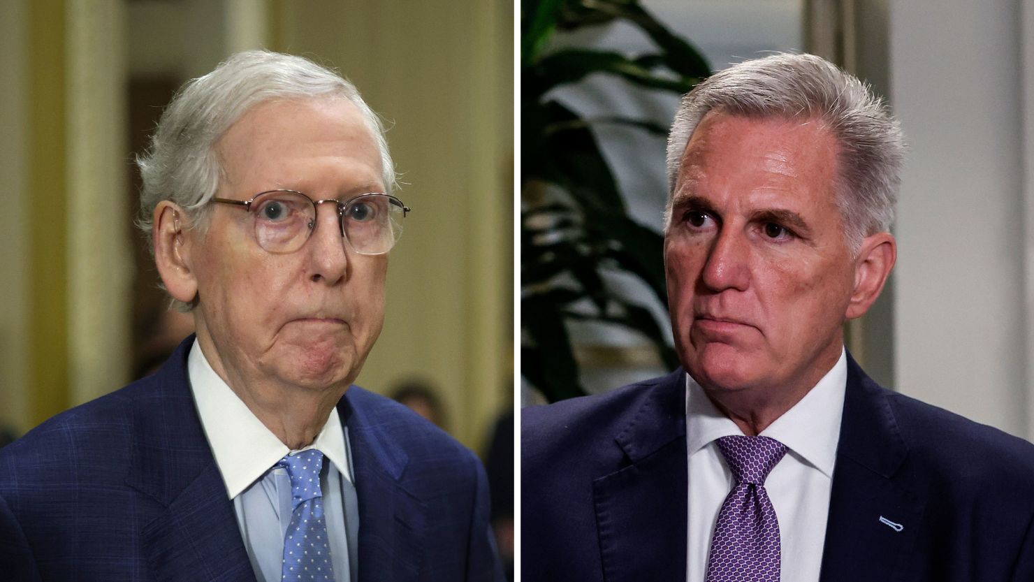 Senate Minority Leader Mitch McConnell, at left, and House Speaker Kevin McCarthy, at right, are pictured. 