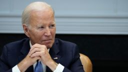 President Joe Biden listens during a meeting with the presidential advisory board on historically Black colleges and universities in the Roosevelt Room of the White House in Washington, Monday, Sept. 25, 2023. (AP Photo/Susan Walsh)