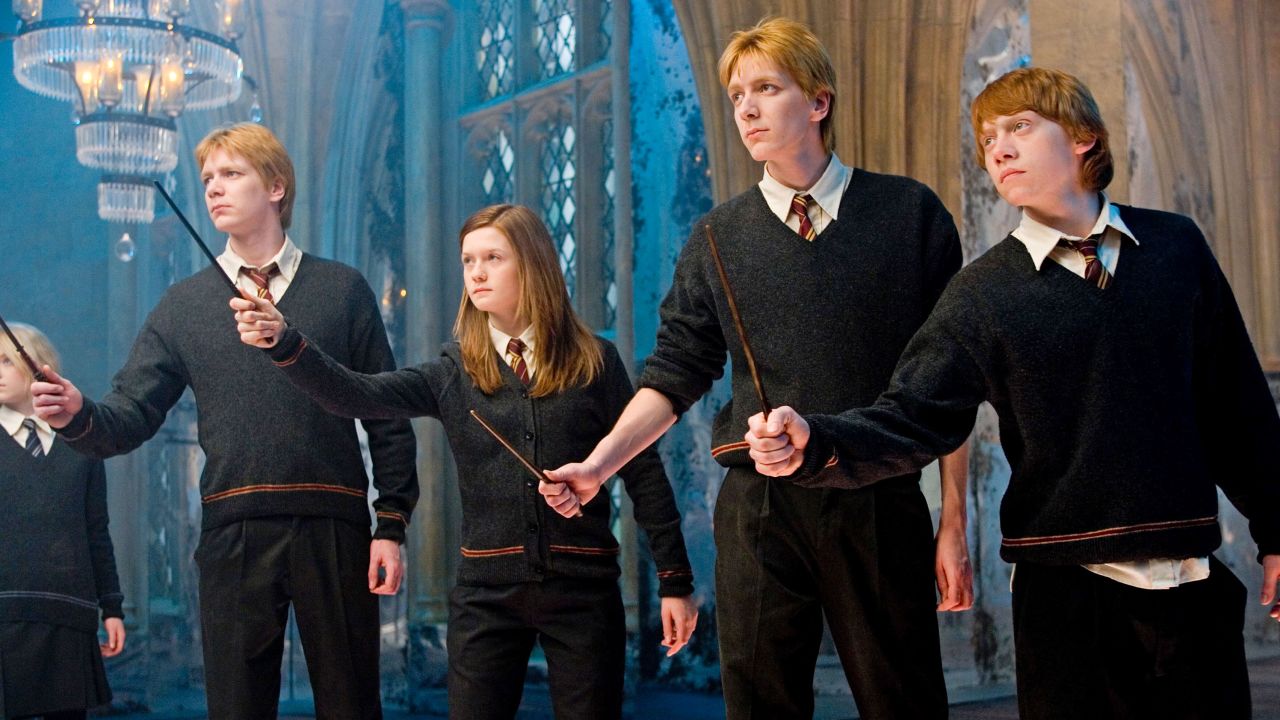Wright played the younger sister of Harry's best friend Ron Weasley.