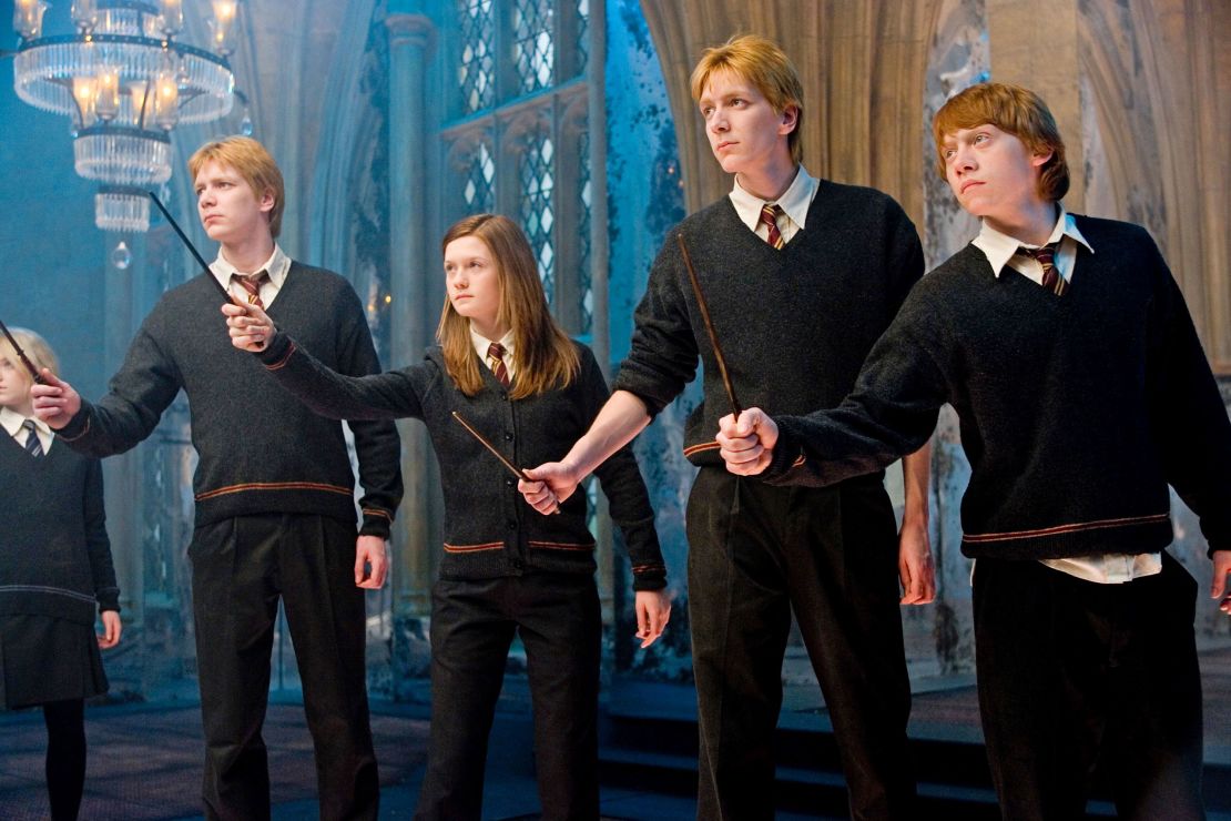 Wright played the younger sister of Harry's best friend Ron Weasley.