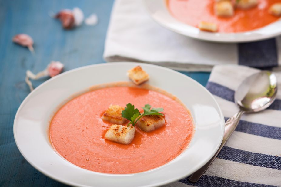 <strong>Gazpacho: </strong>This cold tomato-based soup is ideal for a hot Seville summer. In addition to tomato, it's usually flavored with peppers, garlic, bread and olive oil. 