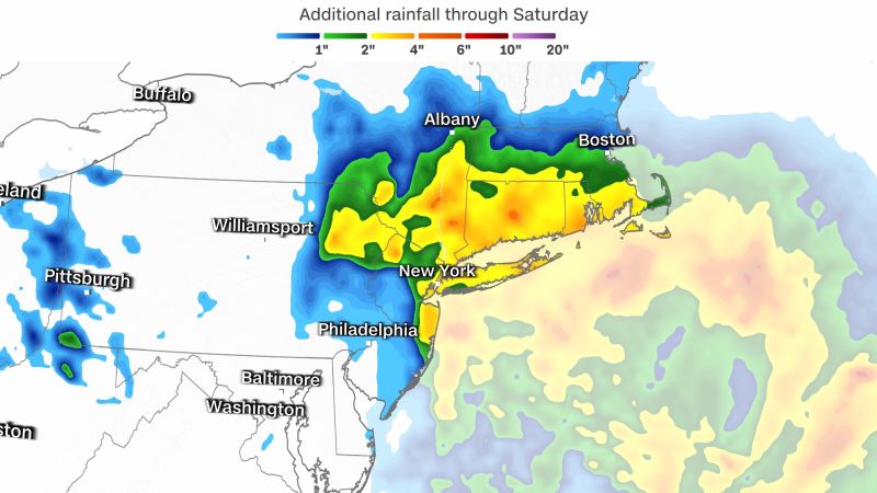 Интензивен дъжд в Ню Йорк и части от североизточния петък може да наводни метрото и пътищата