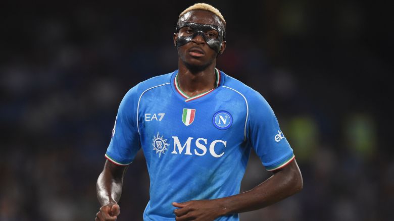 Victor Osimhen of SSC Napoli during the Serie A TIM match between SSC Napoli and Udinese Calcio at Stadio Diego Armando Maradona Naples Italy on 27 September 2023. (Photo by Franco Romano/NurPhoto via Getty Images)