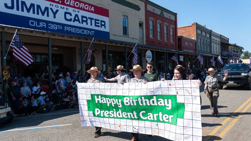 NextImg:As he turns 99, Jimmy Carter's hometown honors the former president as a global humanitarian -- and a good friend | CNN Politics