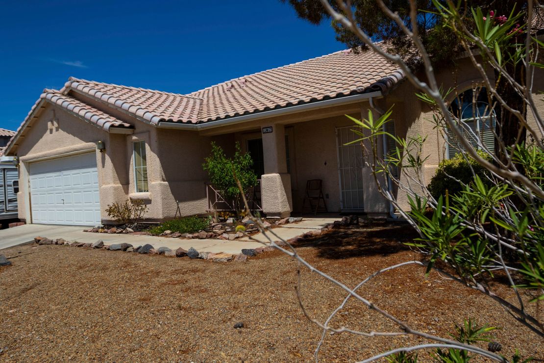 A home searched by Las Vegas police is seen on Thursday, July 20, 2023, in Henderson, Nevada.