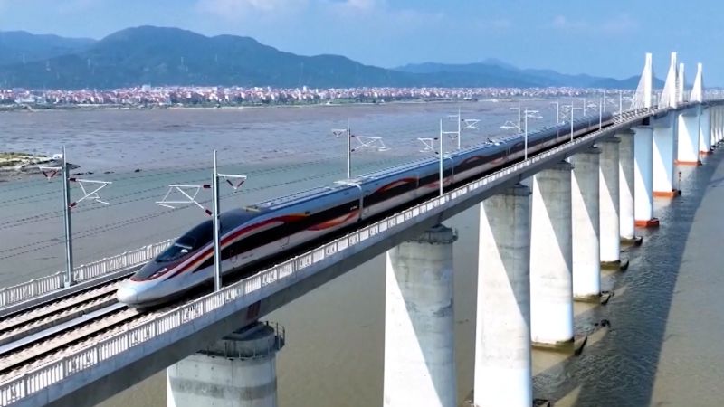 China launches first overwater bullet train line near Taiwan Strait | CNN