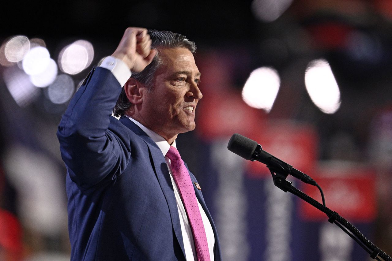 Rep. Ronny Jackson speaks during the third day of the Republican National Convention in Milwaukee, on July 17. 