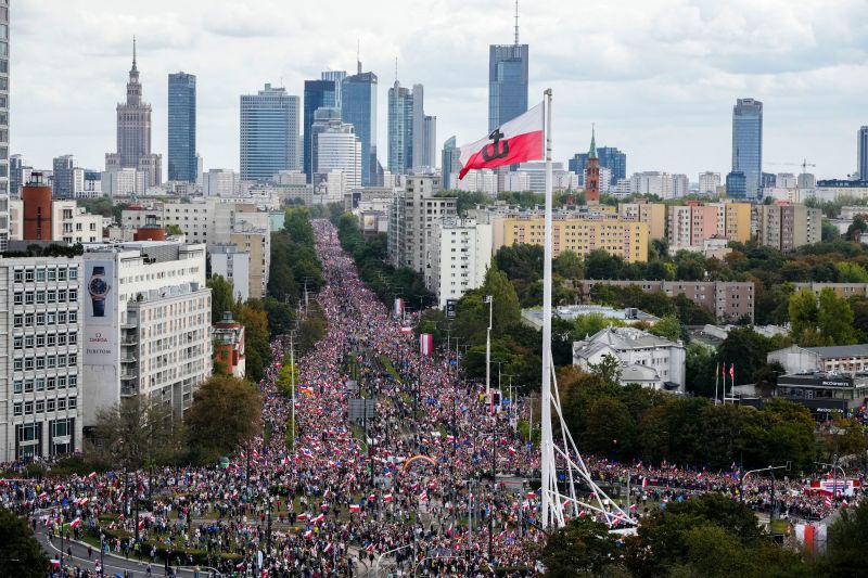 Polish Opposition Hold Huge Warsaw Rally Ahead Of Elections | CNN