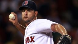Boston Red Sox pitcher Tim Wakefield, shown in 2010, was part of World Seriers-winning teams in 2004 and 2007.
